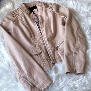 Therapy Floral Leather Jacket